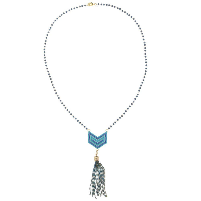 Retired - Chevron Blues Necklace