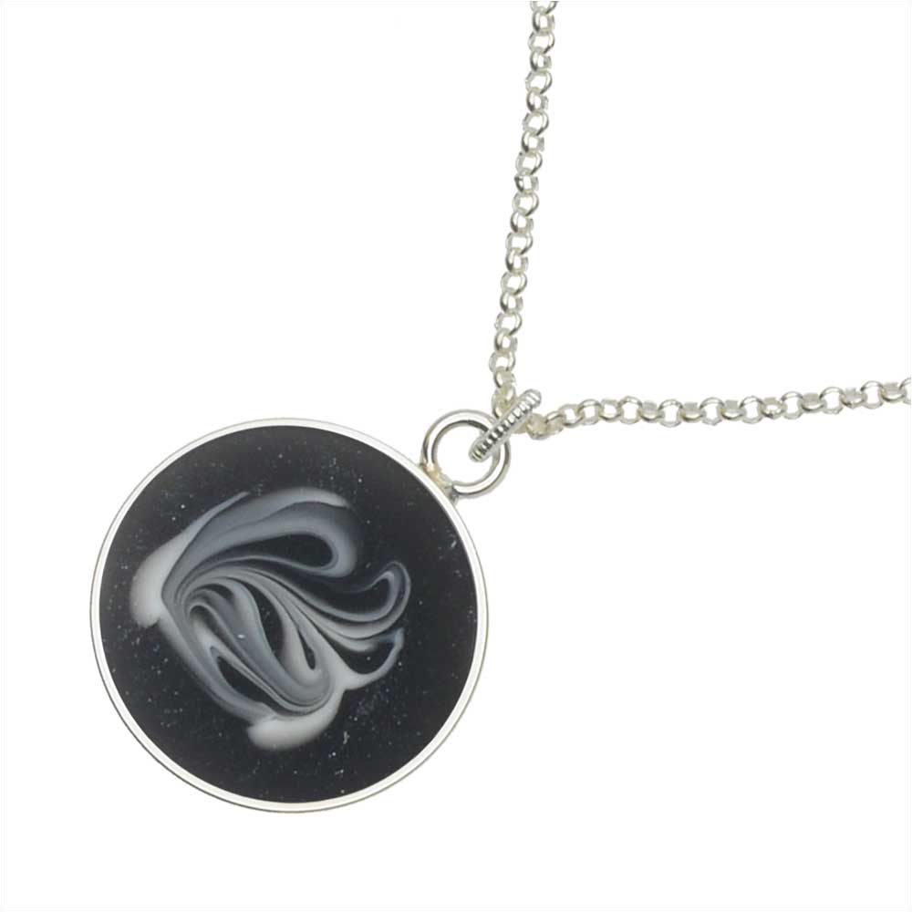 Retired - Black & White Swan Dance Necklace