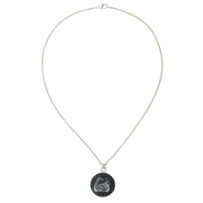 Retired - Black & White Swan Dance Necklace