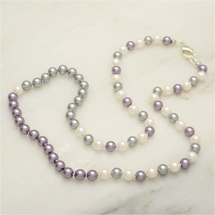 Lavender Storm Pearl Necklace