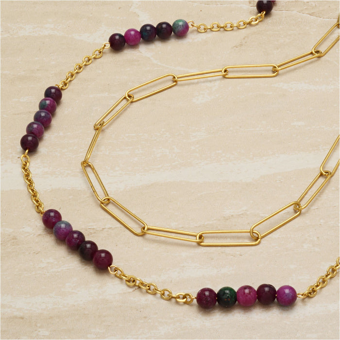 Watermelon Spritz Layered Necklace