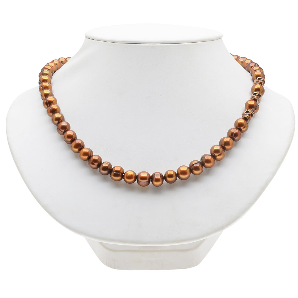 Retired - Hidden Bronze Skulls Necklace
