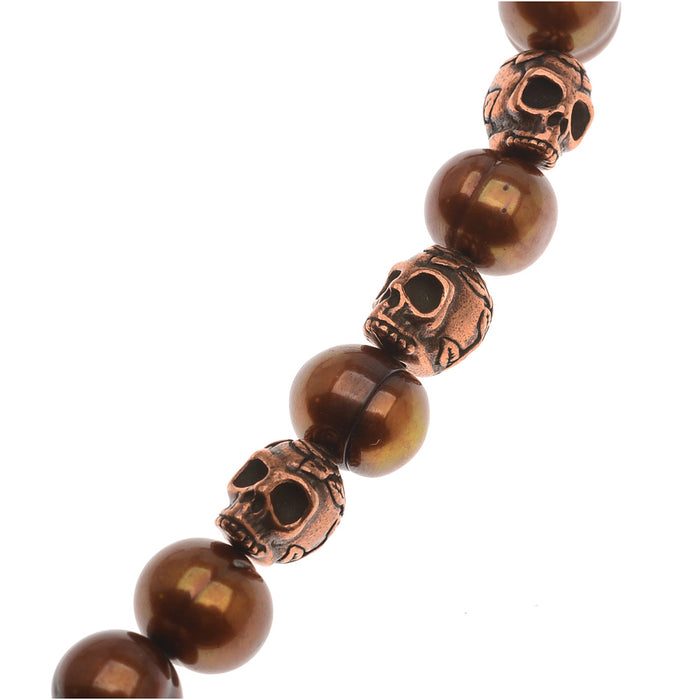 Retired - Hidden Bronze Skulls Necklace