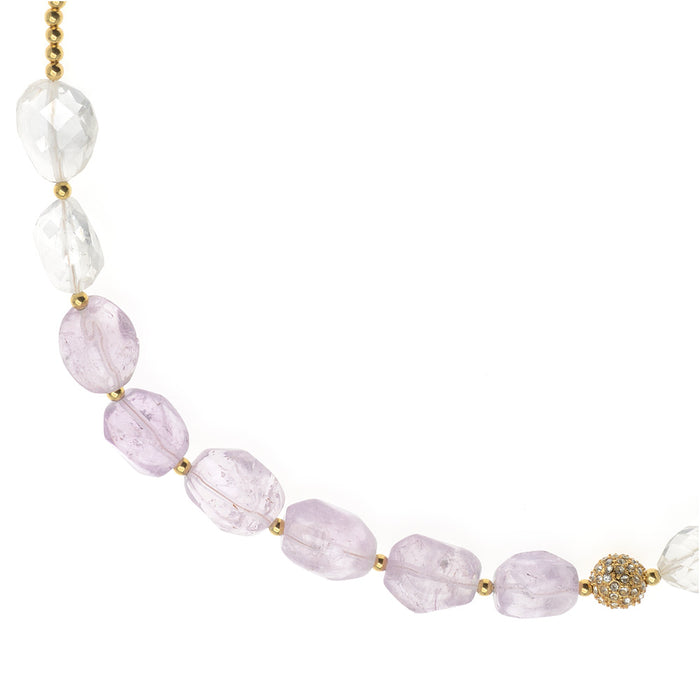 Retired - Amethyst and Quartz Necklace