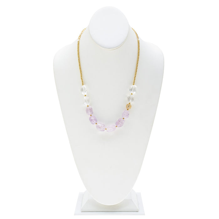Retired - Amethyst and Quartz Necklace