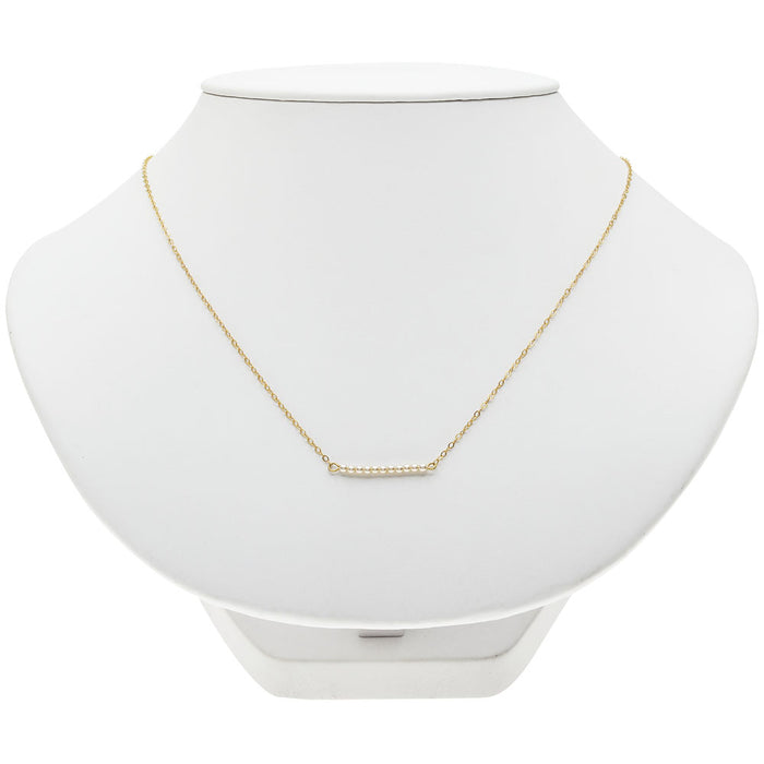 Petite Pearl Bar Necklace