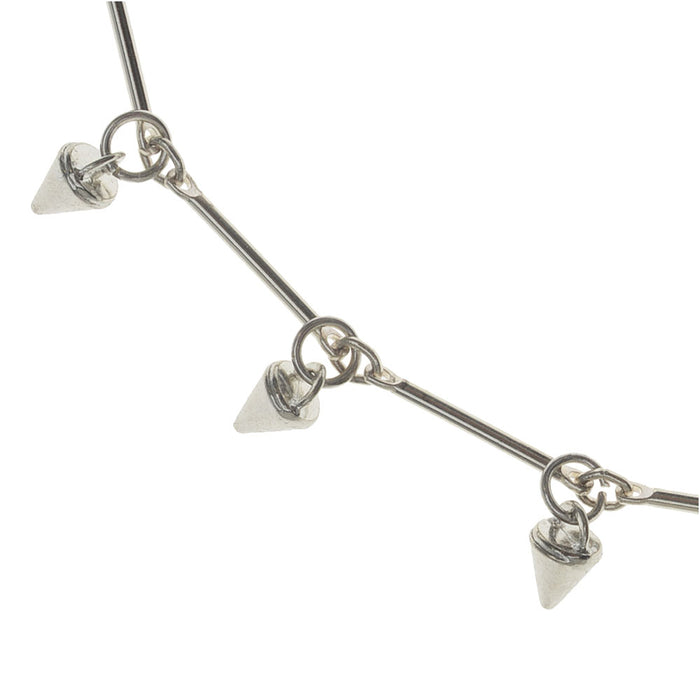 Silver Spikes Necklace