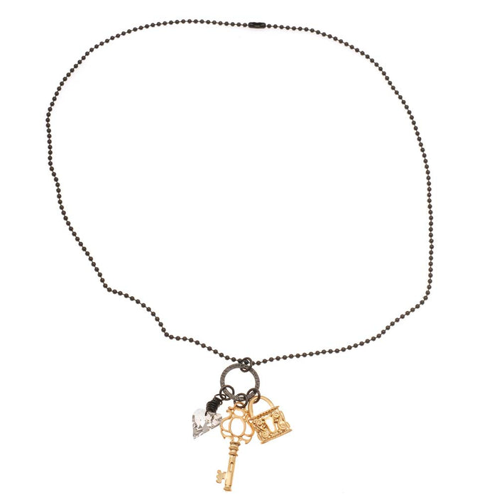 Retired - Keys of Gold Necklace
