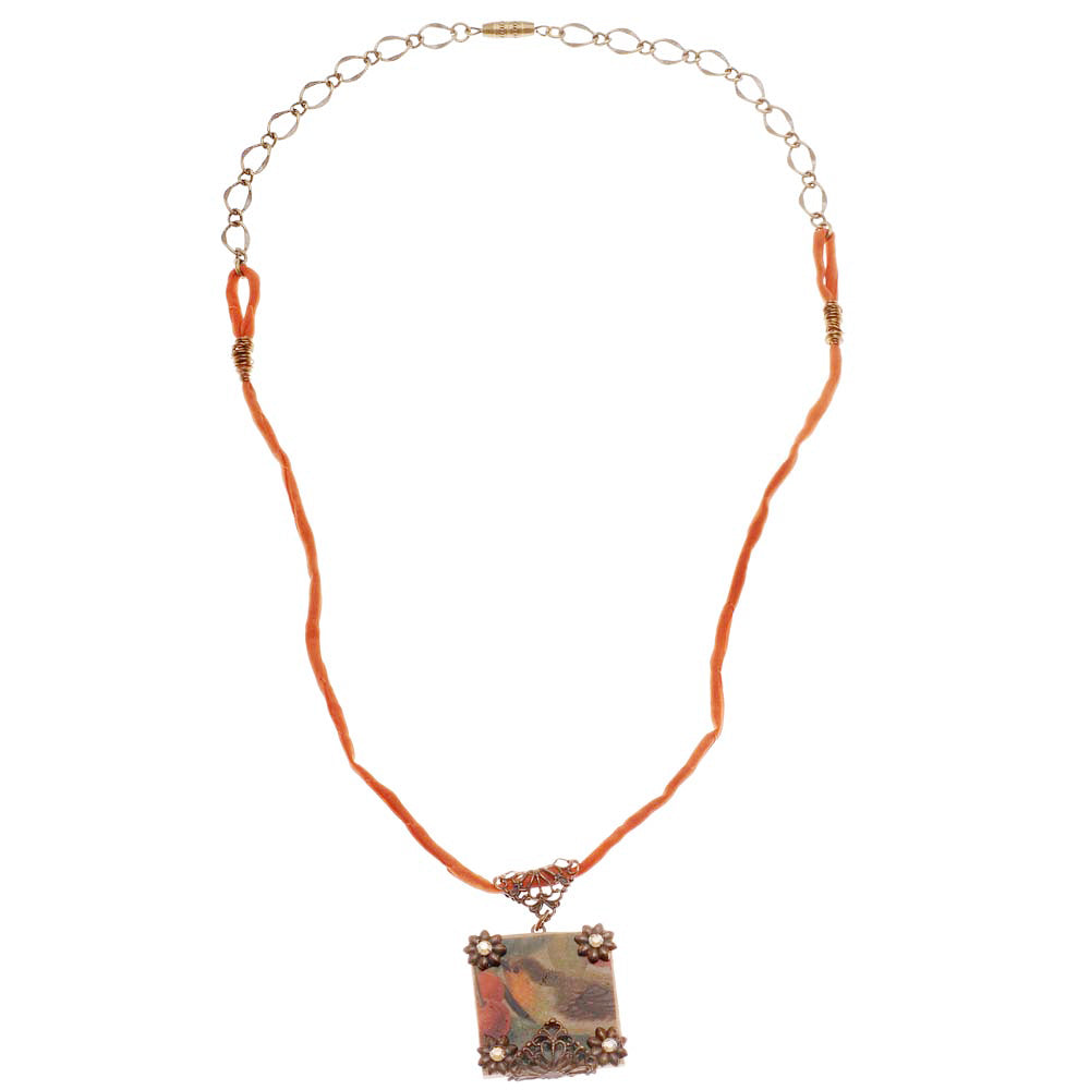 Retired - 'Scrabble' Tile Bird Pendant