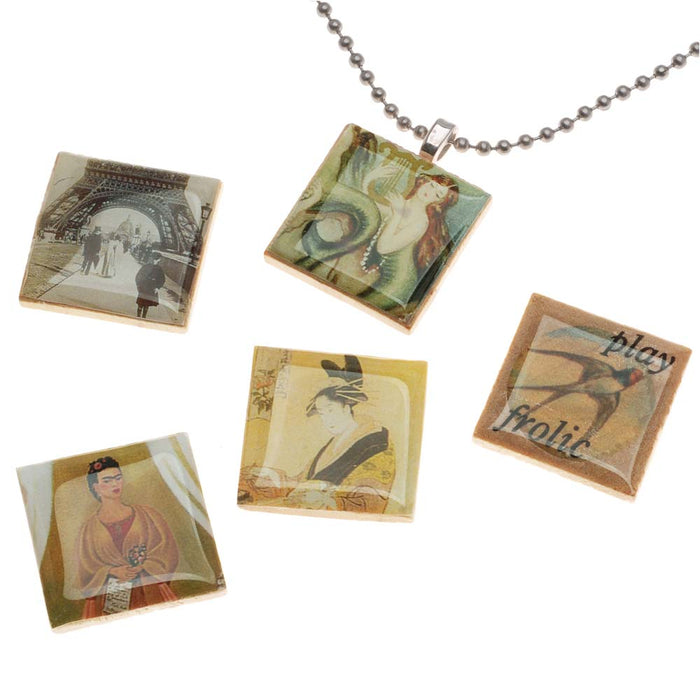 Retired - 'Scrabble' Tile Pendant using 1-Part Resin