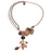 Retired - Crystal Copper Leaves Necklace
