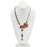 Retired - Crystal Copper Leaves Necklace