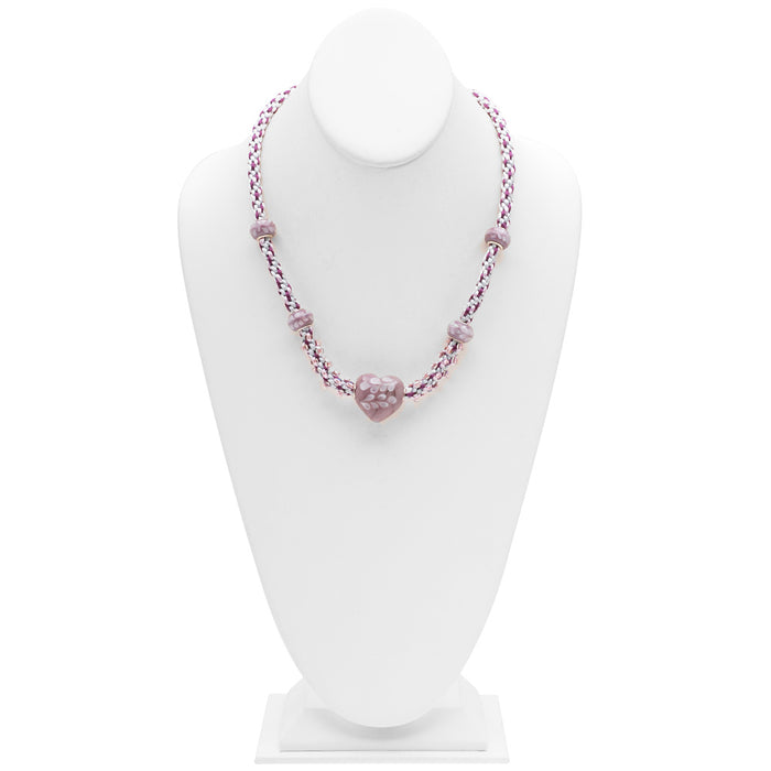 Retired - Braided Love Beaded Kumihimo Necklace