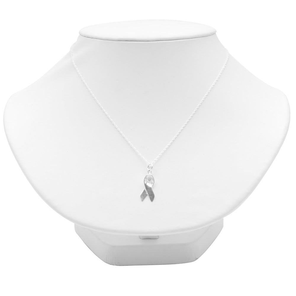 Retired - Sterling Silver Awareness Ribbon Necklace