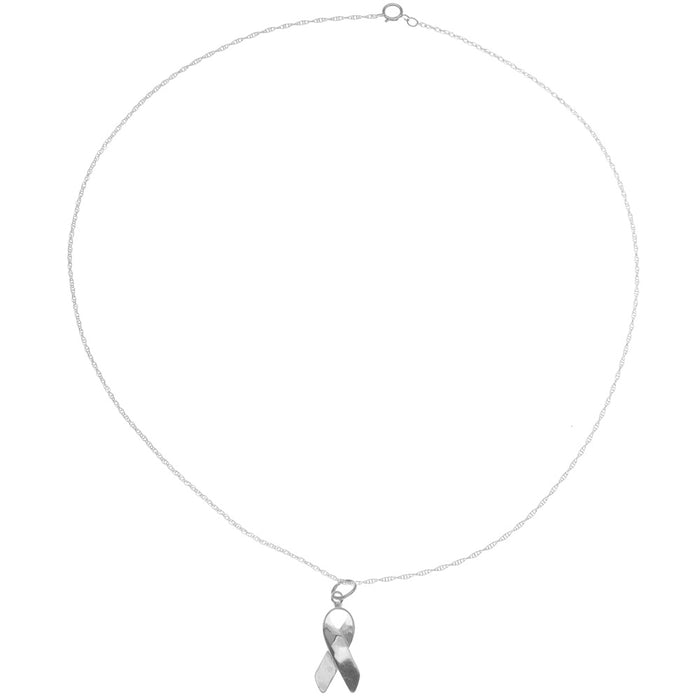 Retired - Sterling Silver Awareness Ribbon Necklace