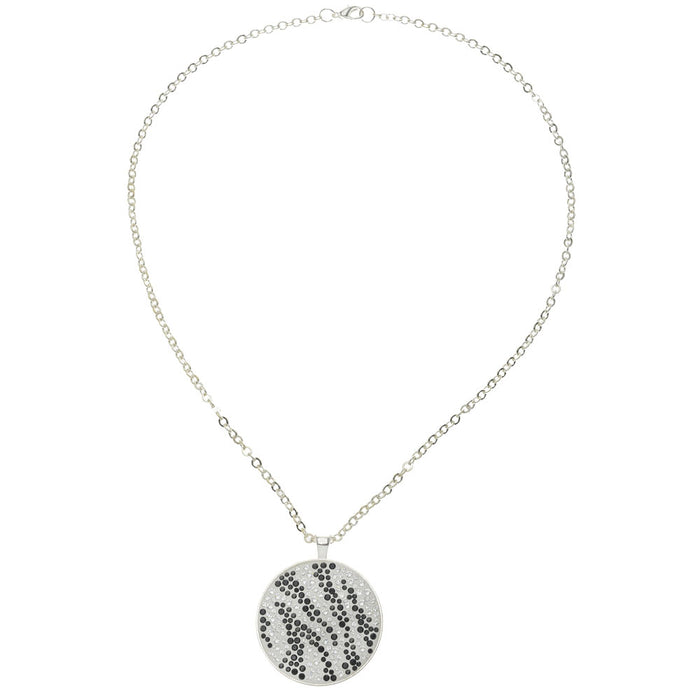 Retired - Zebra Print Crystal Necklace