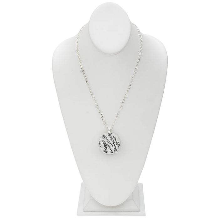 Retired - Zebra Print Crystal Necklace