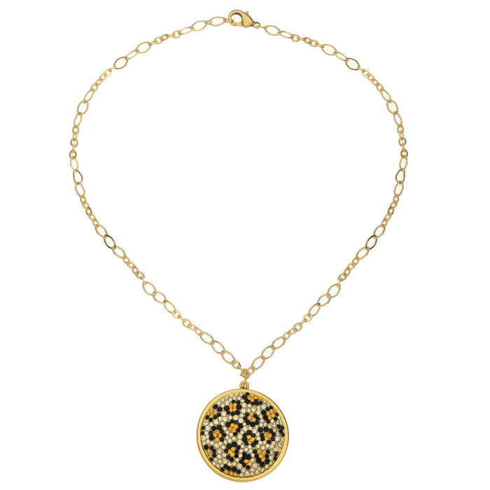 Retired - Leopard Print Crystal Necklace