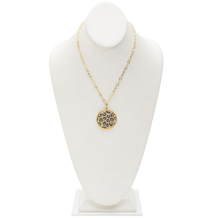 Retired - Leopard Print Crystal Necklace