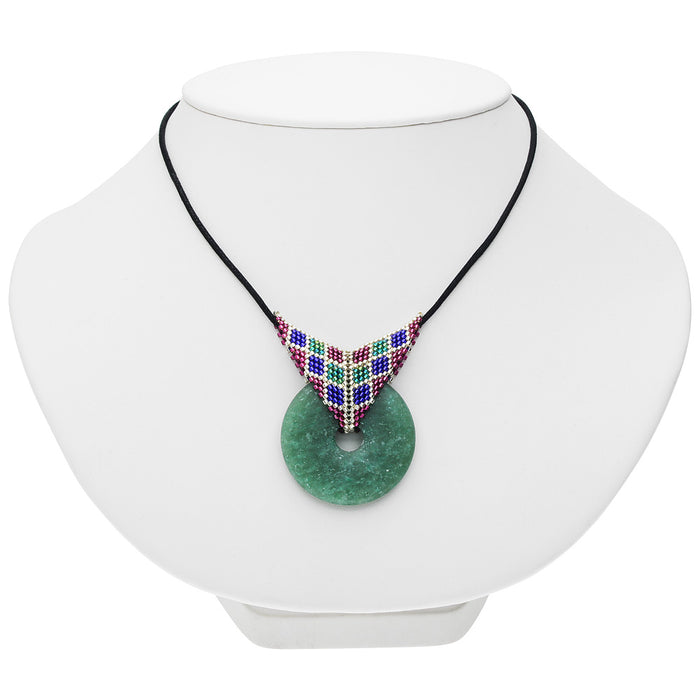Retired - Checkered Donut Necklace