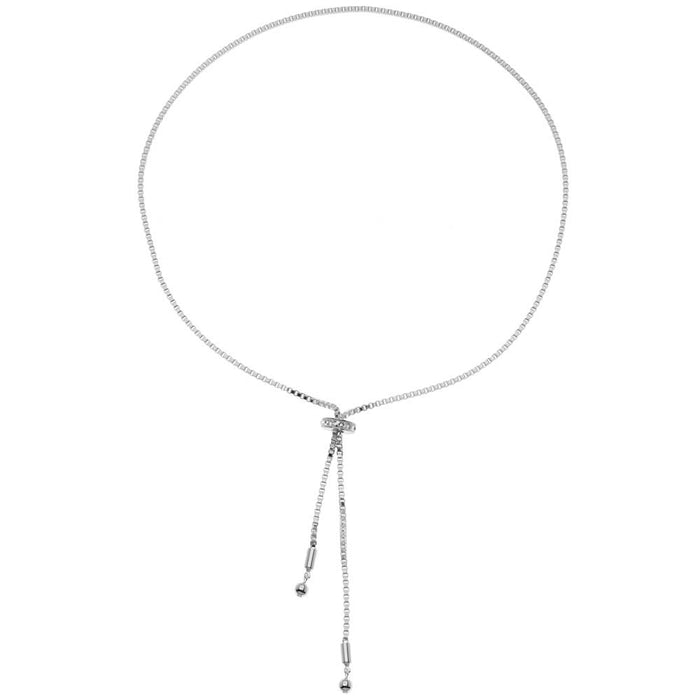 Retired - Austrian Crystal Slider Lariat Necklace