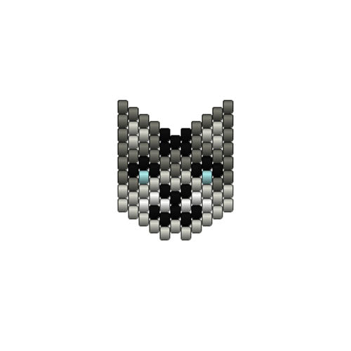 Grey Kitty Cat Necklace