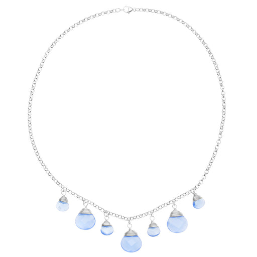 Retired - Blue Chalcedony Briolette Necklace