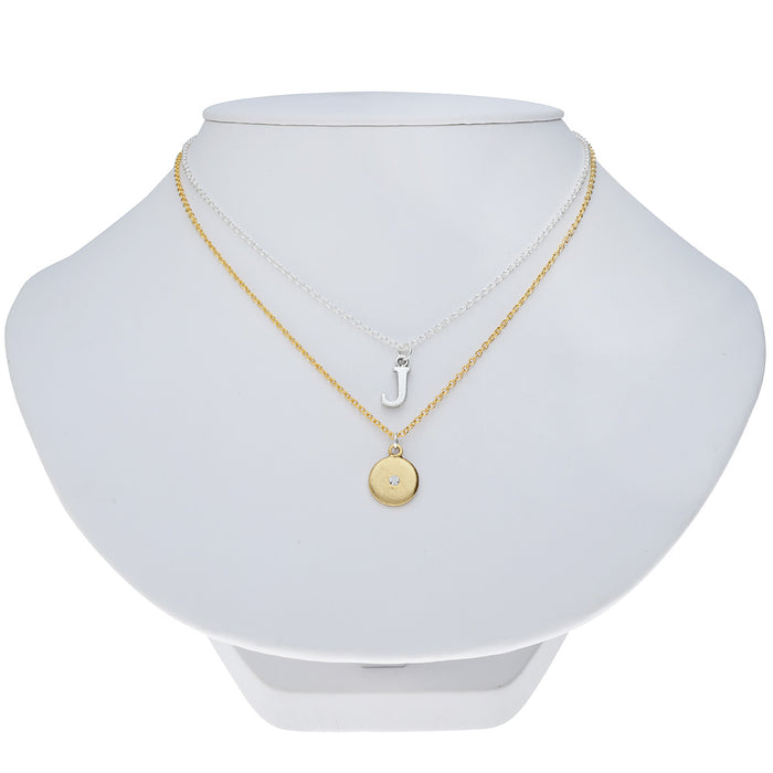 Retired - Layered Initial Necklace Set
