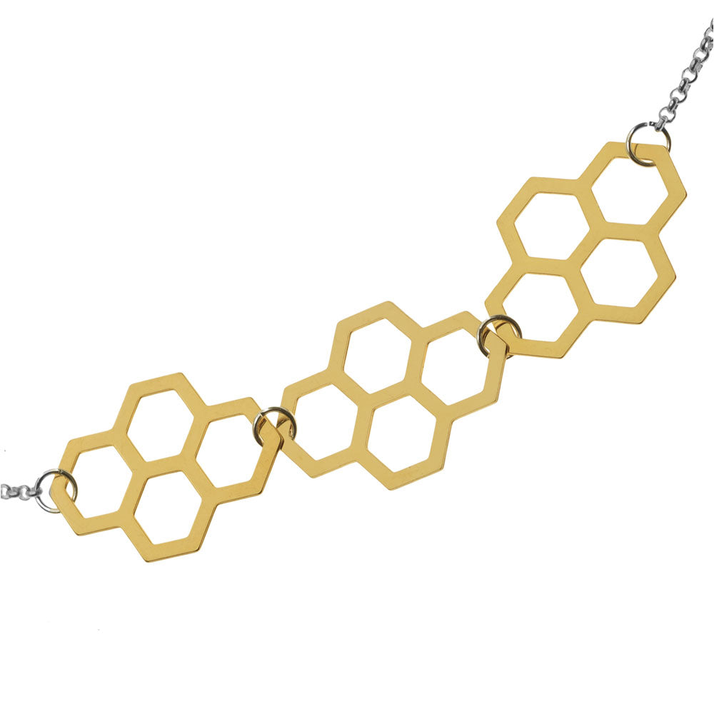 Retired - Geometric Honeycomb Necklace