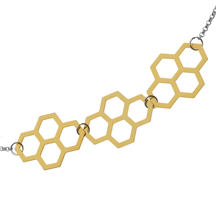 Retired - Geometric Honeycomb Necklace