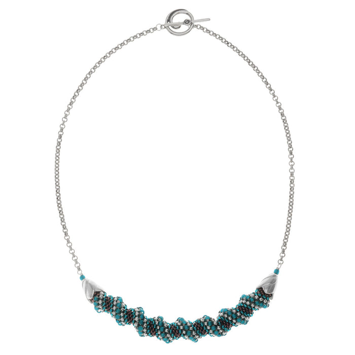 Retired - Teal Twirl Necklace