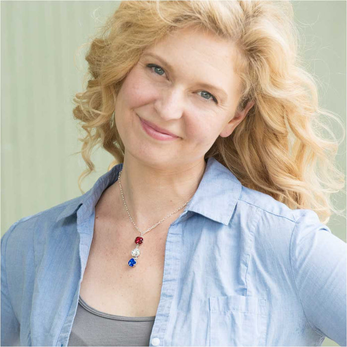 Retired - Patriotic Crystal Necklace