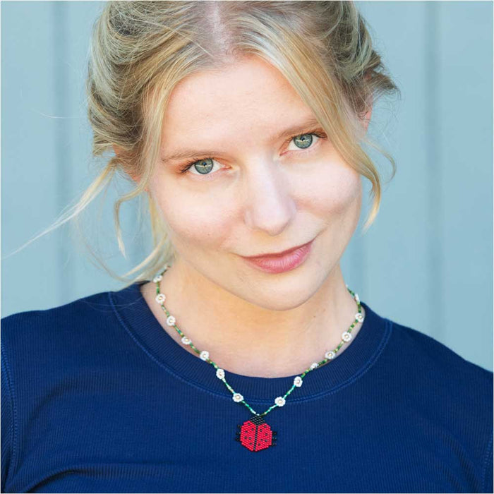 Retired - Ladybug Daisy Chain Necklace