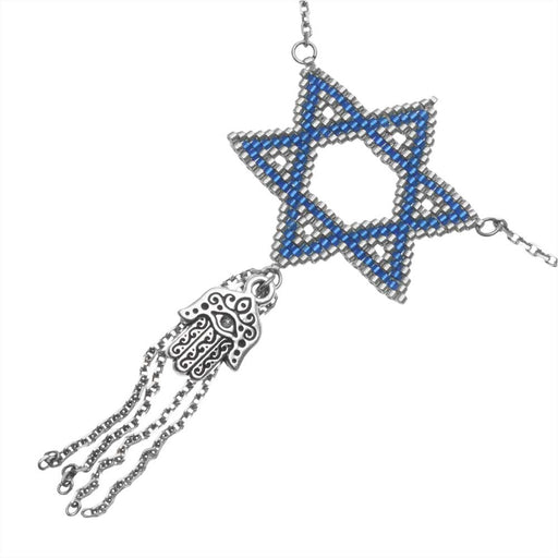 Hamsa and Hexagram Necklace