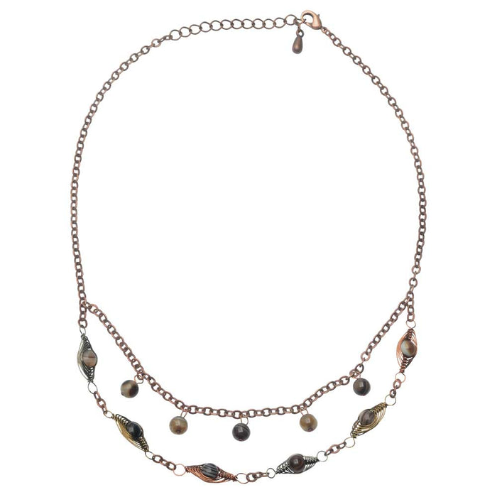 Retired - Herringbone Wire Wrapped Necklace