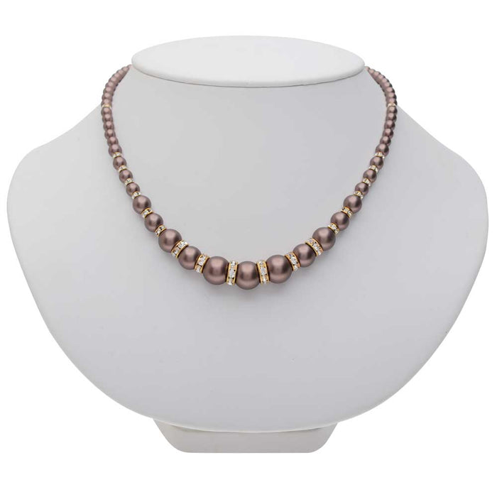 Retired - Timeless Velvet Austrian Crystal Pearl Necklace