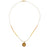Marigold Color Blocked Medallion Necklace
