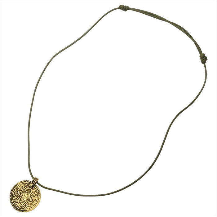 8 Fold Path Slide Knot Necklace in Gold