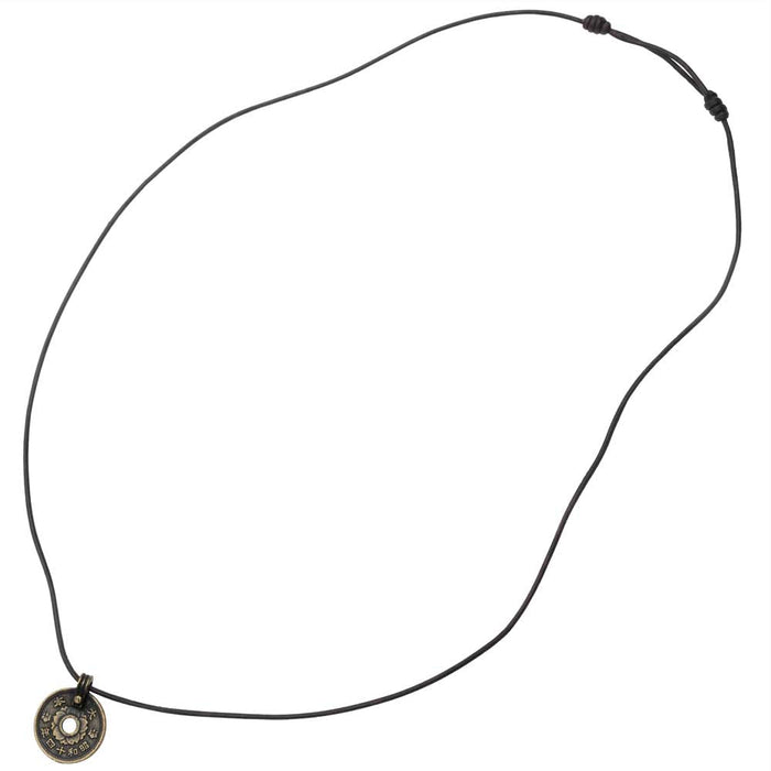 Asian Coin Necklace in Brass