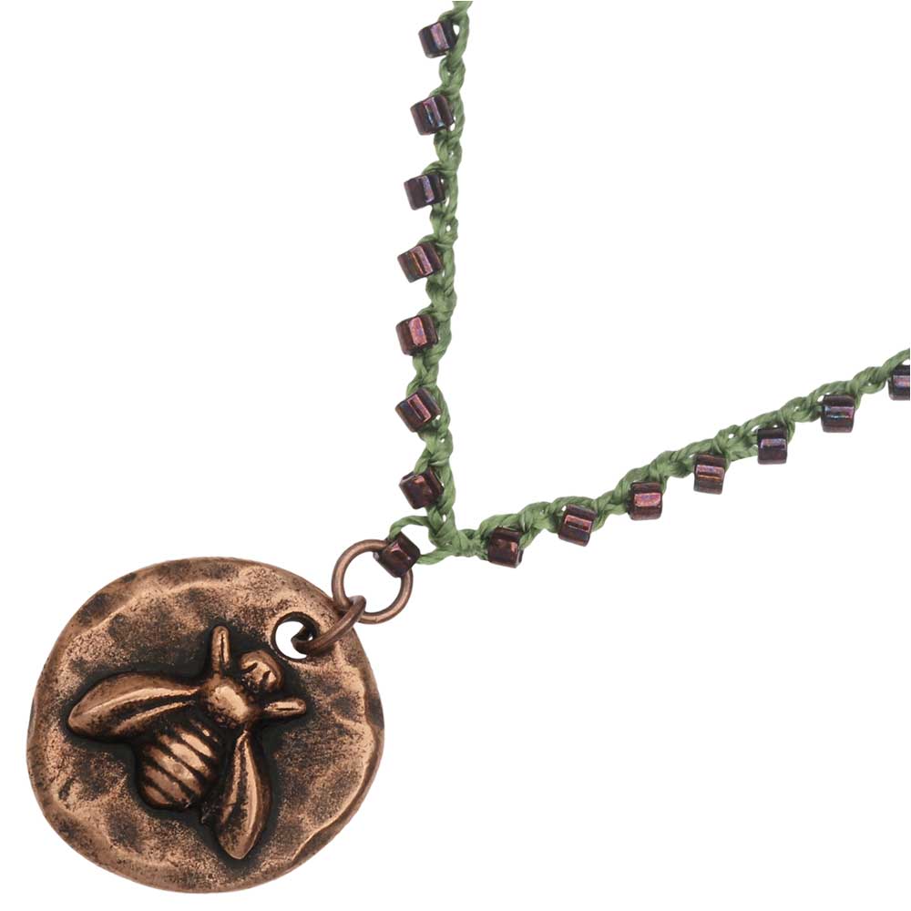Retired - Crocheted Bee Necklace