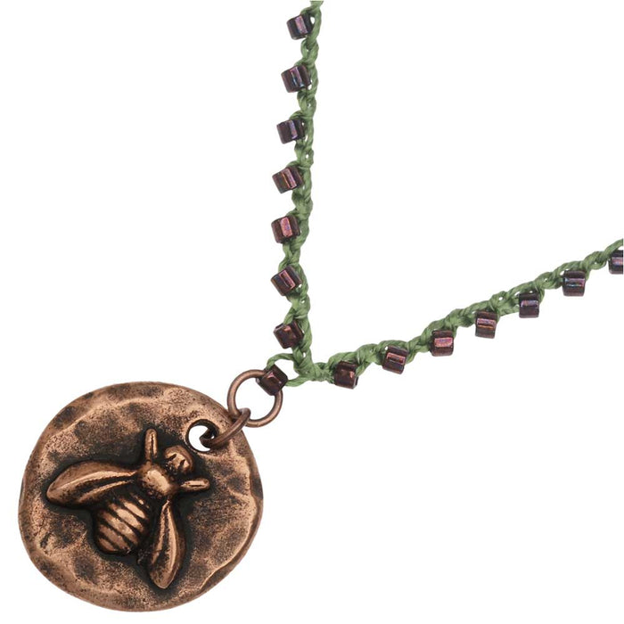 Retired - Crocheted Bee Necklace