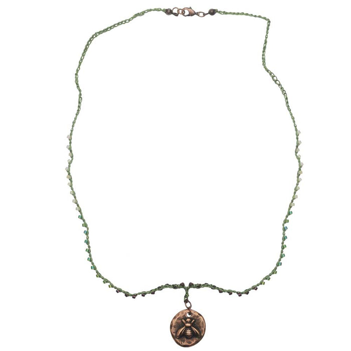 Retired - Crocheted Bee Necklace