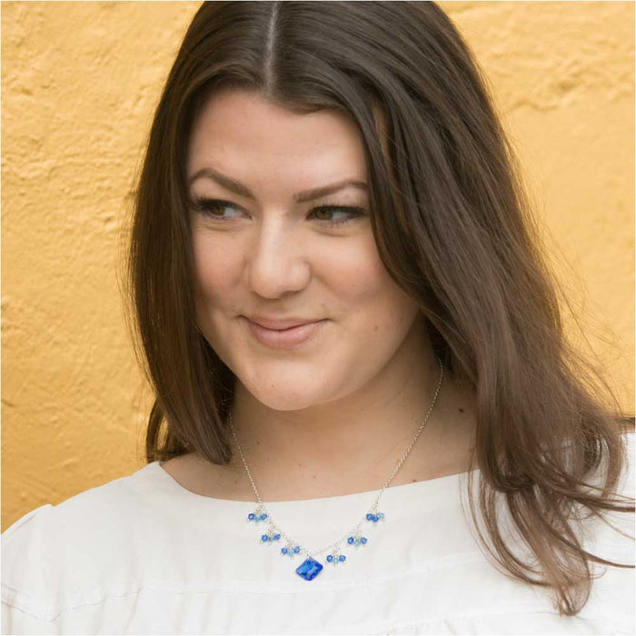Retired - Sapphire Princess Necklace featuring Austrian Crystals