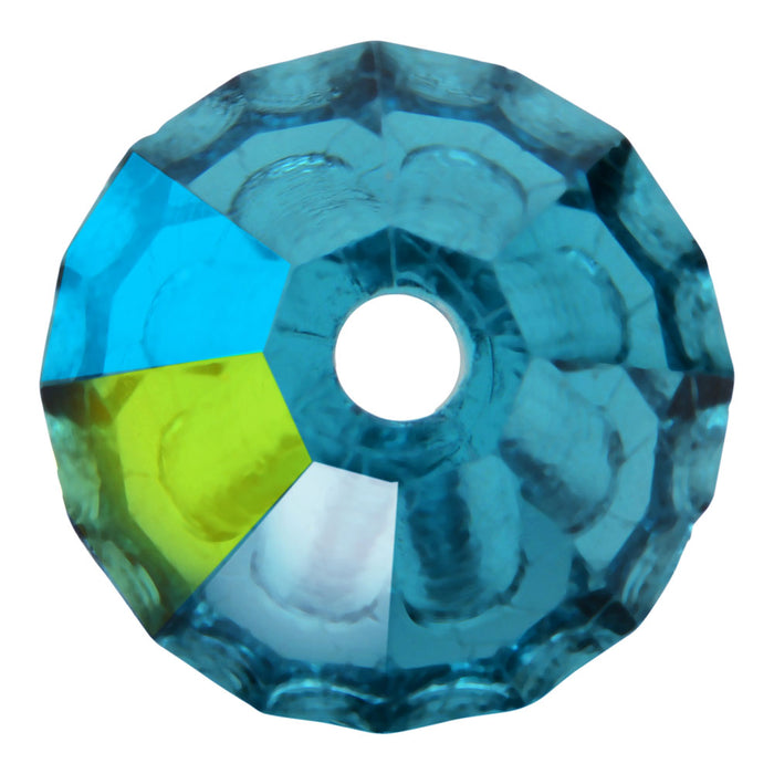 Preciosa Czech Crystal, Bicone Bead 6mm, Indicolite AB (36 Pieces)
