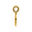 TierraCast Pewter Charm, Round Recovery Symbol 16.5x11.5mm, 1 Piece, Antiqued Gold Plated