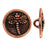 TierraCast Pewter, Round Button Dragonfly 16.5mm, Antiqued Copper (1 Piece)