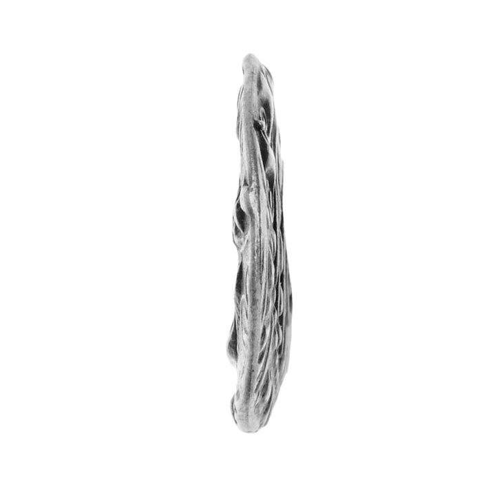 TierraCast Charm, Jardin Round 15mm, Antiqued Pewter (1 Piece)