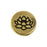 TierraCast Pewter Button, Round Lotus Flower Design 12mm Diameter, Brass Oxide (1 Piece)