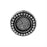 TierraCast Pewter Button, Round Beaded Bezel Design 12mm Diameter, Antiqued Silver Plated (1 Piece)