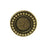 TierraCast Pewter Button, Round Beaded Bezel Design 12mm Diameter, Brass Oxide (1 Piece)